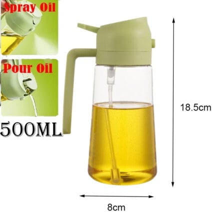 2 in 1 Oil Spray Bottle--Green