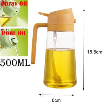 2 in 1 Oil Spray Bottle--yellow
