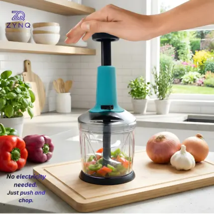 Magic Push Chopper (পেঁয়াজ, রসুন, আদা, সবজি সব কুচি হবে চোখের পলকে)