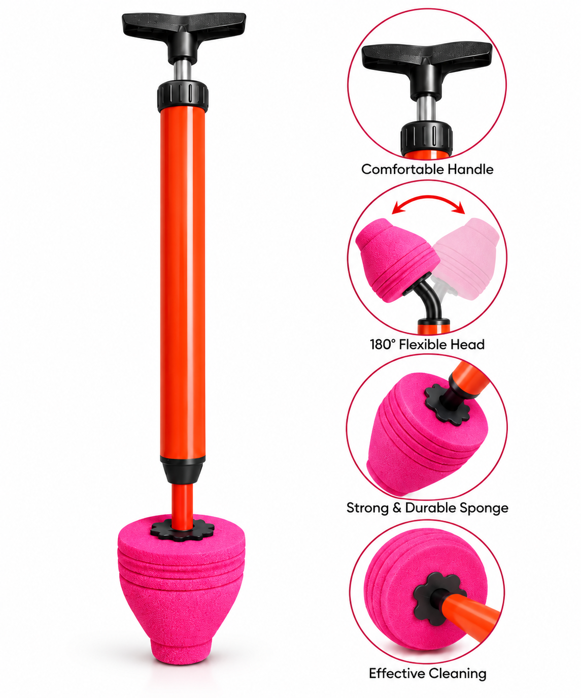 High Pressure plunger | কোনো ক্ষতিকর কেমিক্যাল বা মিস্ত্রি ছাড়াই খুব সহজে ড্রেন ব্লক পরিষ্কার করা যায়