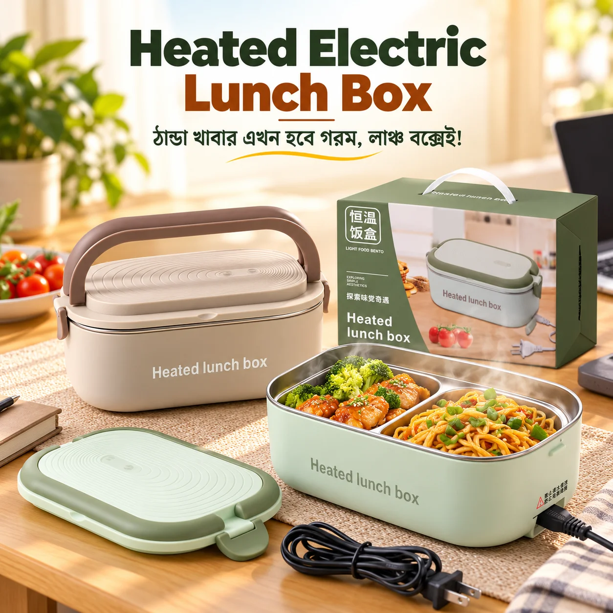 Heated Electric Lunch Box | Portable Oven | ১০মিনিটে খাবার গরম