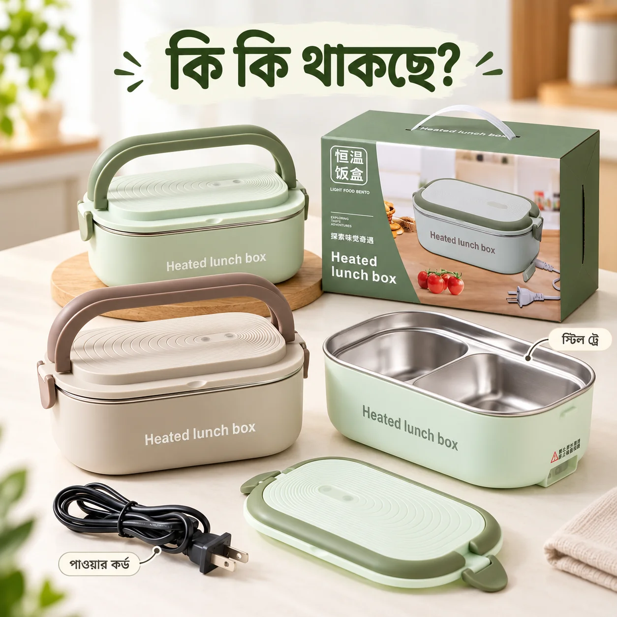Heated Electric Lunch Box | Portable Oven | ১০মিনিটে খাবার গরম - Image 4